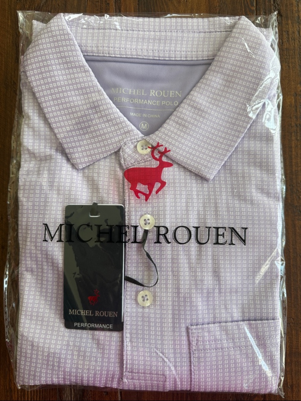 Men’s Performance Polo — Light Lavender, Sport/Casual, Short sleeve, Size M